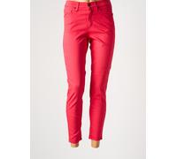 lcdn pantalons femme de couleur rouge 34