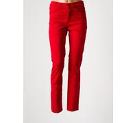 lcdn pantalons femme de couleur rouge 34