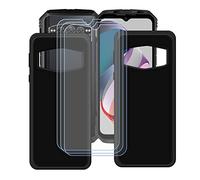 LCEHTOGYE Coque pour iPhone 15 Pro + 3 x Verre trempé Protection écran, 2 x Étui Housse Noir Souple TPU Silicone Gel Case Protection Cover Compatible avec pour iPhone 15 Pro (6,1")