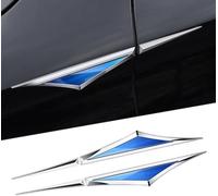 Lcehuvsna Autocollants D'aile pour Mini Cooper 2015-2024 | 2 Pièces, Décoration Extérieure, Alliage De Zinc, Polissage Miroir Galvanisé, Forte Résistance À La Chaleur, Dos Autocollant