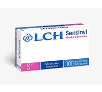 LCH - Gants Ambidextres Sensinyl Free - Sans latex et non poudrés - Très Bonne Tolérance - Faciles à Enfiler - Sensibilité Tactile - Très Résistants - Taille S