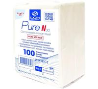 LCH - Lot de 10 sachets - Compresse Pure N30 7,5x7,5cm - Non Tissée/Non Stérile