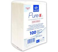 LCH - Lot de 10 sachets - Compresse Pure N40 7,5x7,5cm - Non Tissée/Non Stérile