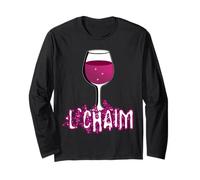 L'CHAIM Glass for Jewish Chag Purim & Passover Manche Longue