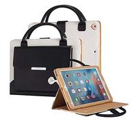 LCHDA Coque pour iPad 10,2 Pouces 7ème Génération 2019,Sac à Main Élégant Belles Filles Femmes Portable Porte-Documents Magnétique Support en Cuir PU Housse Étui avec Veille/Réveil Automatique - Noir