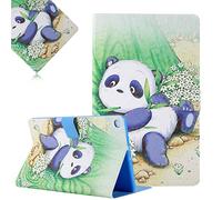 LCHDA Étui de Protection pour Samsung Galaxy Tab A7 10,4 Pouces 2020 (SM-T500/T505), Cuir PU Peint Léger Smart Cover Folio à Rabat Magnétique avec Fonction Veille / Réveil Automatique - Bambou Panda