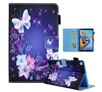 LCHDA Étui pour Samsung Galaxy Tab A9 Plus 11" 2023 X210/X216B/X218U, en cuir synthétique peint, léger, intelligent, support, magnétique, avec fonction veille/réveil automatique, papillon multicolore