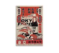 LCHF Poster vintage de style japonais Tokyo Food Sushi Poster décoratif sur toile Poster mural et art Impression moderne pour chambre à coucher 50 x 75 cm