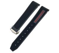 LCHJX 18 mm 19 mm 21 mm 22 mm Silicone Watch Band 20 mm pour Omega Moonwatch Speedmaster Seamaster 300 Planet Ocean AT150 Soft Watch Strap