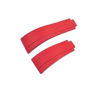 LCHJX 20 mm 21 mm Fluorine Rubber FKM Watchband Watch Band pour sangle GMT Oysterflex Daytona Submariner Deepsea Yacht Master Belt