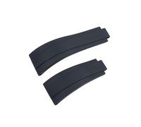 LCHJX 20 mm 21 mm Fluorine Rubber FKM Watchband Watch Band pour sangle GMT Oysterflex Daytona Submariner Deepsea Yacht Master Belt