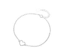 LCHJX 925 Bracelet de chaîne cardiaque creux en argent sterling pour femmes accessoires de bijoux classiques