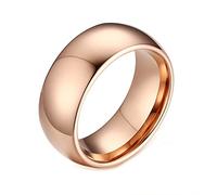 LCHJX Anneaux de tungstène gravés pour hommes, hommes promesses, couleurs sombres solides personnalisées et hautement poli