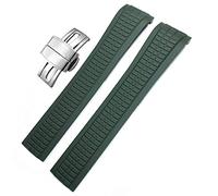 LCHJX Band de montre en caoutchouc fluory de 21 mm pour Patek 5164A 5167A Aquanaut Philippe Series Butterfly Backle Rubber Watch Watch