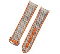 LCHJX Bande de montre en caoutchouc en nylon pour hommes oméga hommes déploient le fermoir watch accessoire silicone watch bracelet chaîne