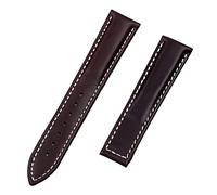 LCHJX Bande de montre en cuir de vache authentique 20 mm pour STRAP OMEGA STRAP SEAMASTER 300 DE VILLE AT150 Aqua Terra 150 Watchband Deployment Buckle