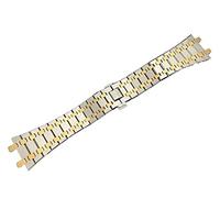 LCHJX Black Gold Silver Watchband 21 mm 26 mm hommes femmes Bracelet de bande de montre en acier inoxydable pour AP Royal Oak Strap Pliant Boucle