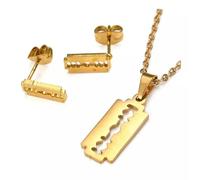 LCHJX Boucles de collier d'ensemble en acier inoxydable Blade 15,7 "10.5x5.5x1mm Z795-Default