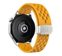 LCHJX Bracelet de montre magnétique en silicone 18 20 22 mm pour montre GT 5 46 mm 41 mm Bracelet de sport respirant pour montre GT5 Pro GT4 GT3 GT2 Correa, For GT5 GT4 46mm