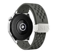 LCHJX Bracelet de montre magnétique en silicone respirant pour GT5 Pro GT4 GT3 GT2 46 mm 41 mm, S-gris, For GT5 GT4 46mm