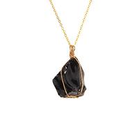 LCHJX Collier pendentif en pierre Gold Chain de forme irrégulière Colliers de charme de mariage coloré