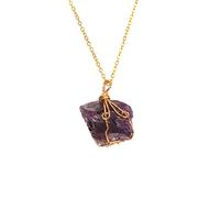 LCHJX Collier pendentif en pierre Gold Chain de forme irrégulière Colliers de charme de mariage coloré