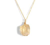 LCHJX Collier pendentif en pierre Gold Chain de forme irrégulière Colliers de charme de mariage coloré
