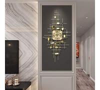 LCHJX Décorations d'art Modernes Grandes horloges numériques en métal 3D, sans bruits de Cocher