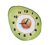 LCHJX Design en Forme d'avocat Horloge Murale Fruit Dessin animé personnalité créative horloges murales silencieuses Salon Studio Horloge décorative Non coche