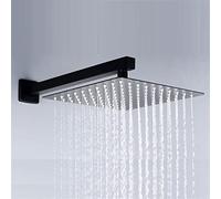 LCHJX Douche 20cmx20cm de Douche de Pluie Noire Fine Piste de Douche de Pluie Douche de Pluie Mince Casse de Douche de Pluie (d 1ps)