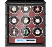 LCHJX Enroulements de Montres automatiques pour 9 Montres Montre la Montre-Bracelet Boîte à Enrouler des Montres de Stockage Dispalyse avec Moteur Silencieux et 15 Rotati