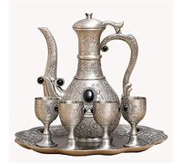 LCHJX Ensemble d'alcools vintage de style européen, tasse d'esprit des ménages, pot de vin en métal, cadeaux de haute qualité, artisanat et ornements