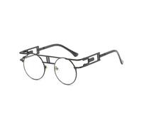 LCHJX Fashion Round Sampunk Men Lunettes de Soleil Femmes Metal Frame Retro Sun Glêmes