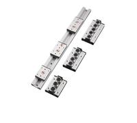 LCHJX Guide linéaire Rail Industriel Track Industriel intégré à Double axe carré en Aluminium Rouleau SGR25 + SGB25 3/4/5 Wheel Slider (1150 mm)