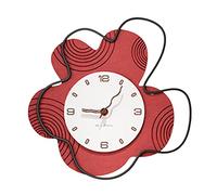 LCHJX Horloge de Conception de Forme de Fleur créative Corloge Murale de Salon avec des lumières LED Simples Fashion ménage silencieuse décoration Murale Non coche