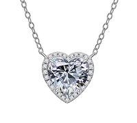 LCHJX Love Heart Cut 4Ct Diamond Pendant 100% Real Party Wedding Pendentid Collier For Women Bridal Choker Bijoux