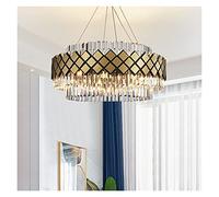 LCHJX Lustre en Cristal Moderne doré Rond, éclairage pour Salle à Manger, Chambre à Coucher, Salon, Lustre Moderne à LED (Couleur : 80 cm, Taille : D60 cm) (60 cm D60 cm)