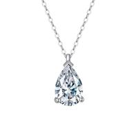 LCHJX NOUVEAU 2025 925 Collier de pendentif en argent sterling avec zircone Elegant Women Neck Chain Bijoux d'anniversaire Collierfemme Decoration Bijoux commémoratif avec vos accessoires TRENDY Best