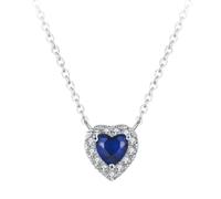 LCHJX NOUVEAU 2025 925 STERLING SILP COEUR OF OCEAN BLUE LOVE FORE PENDANT Collier pour femmes Bijoux Gift avec pour vous Accessoires Crés