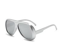 LCHJX Nouveau 2025 Fashion surdimensionnée Lunettes de Soleil rétro Gradient Mirror Shades UV400 Femmes Soleil