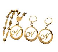 LCHJX Nouveau 2025 Hawaiian Lettres cursives Pendant Chaîne initiale pour femmes Colliers de perles de balle Guam Bijoux anglais