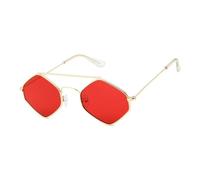 LCHJX Nouveau 2025 Lunettes de Soleil Femmes Sun Verres Diamond Rhombus Metal Frame rétro Men de Lunettes