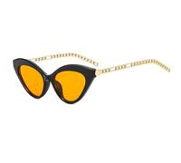 LCHJX Nouveau 2025 Lunettes de Soleil pour Dames Chaîne de métal de Mode décorer Les Verres de Soleil Femmes Classic Eyewear