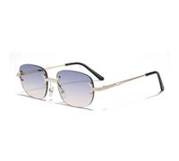 LCHJX Nouveau 2025 Lunettes de Soleil pour la Femme Summer Rimless Sunglass Sunal Shades Ovales Pink Women's Sun Glasses UV400