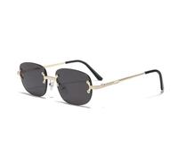 LCHJX Nouveau 2025 Lunettes de Soleil pour la Femme Summer Rimless Sunglass Sunal Shades Ovales Pink Women's Sun Glasses UV400