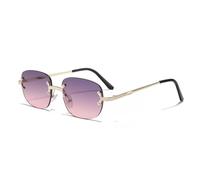 LCHJX Nouveau 2025 Lunettes de Soleil pour la Femme Summer Rimless Sunglass Sunal Shades Ovales Pink Women's Sun Glasses UV400