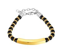 LCHJX NOUVEAU 2025 MENS MENS FEMMES ID BRACELET ACTEUR AGATE NOIR AGATE BALLE COURDE COURD Étendue 8,26 pouces + 6cm N1552 Jielts Résultats de la mode Accessoires Trends Créatifs Créatifs