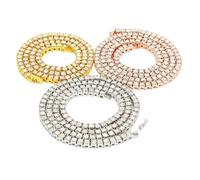LCHJX NOUVEAU 2025 ROW ROW ROW Collier zircon Chain de tennis Chaîne Personnalité Collier pour hommes et femmes Bijoux Cadeaux Décoration Jewelry Commémorative avec vous pour vous accessoires TRENDY