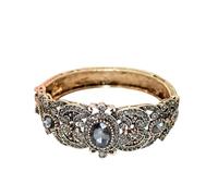 LCHJX Nouveau 2025 Unisexe Turkish Vintage Bangle Earge Boucle Ensemble pour les femmes Bracelet de manchette en pierre gris gris