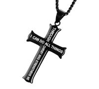 LCHJX Nouveau 2026 24inch Abstinence chrétienne en acier inoxydable Je peux tout faire à travers Christ Philippiens en fer